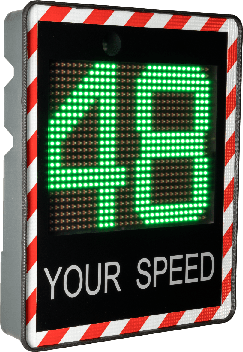 Speed indicator sign I-SAFE: the dynamic signaling against speeding Speed indicator sign I-SAFE: the dynamic signaling against speeding