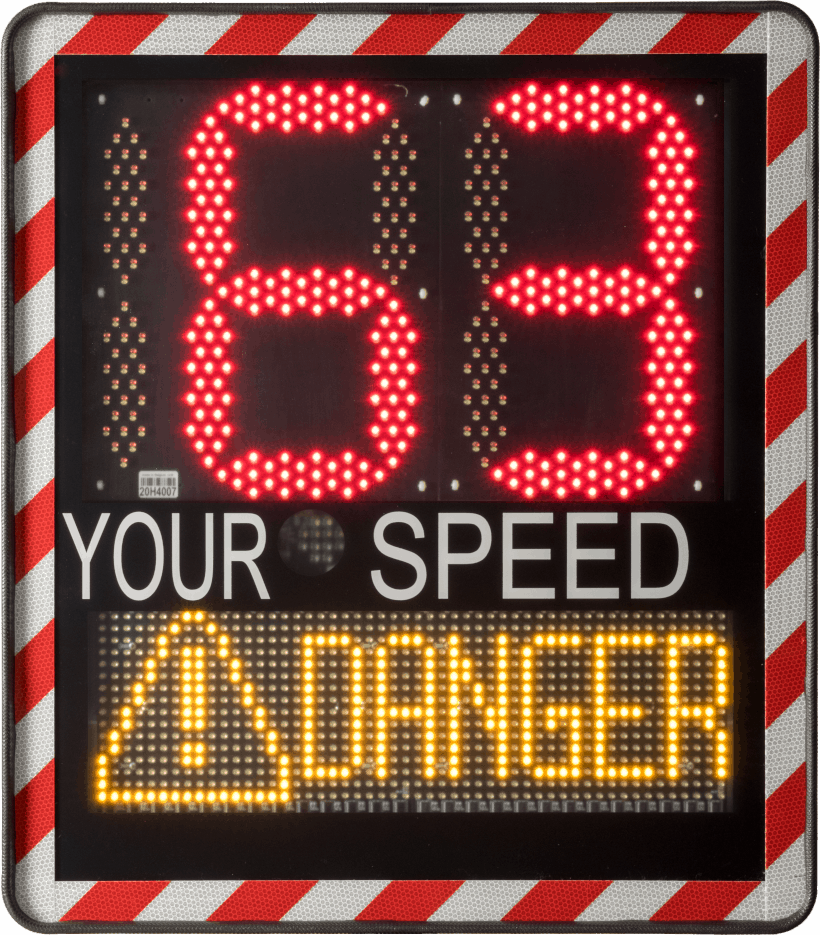 Digital speed sign - I-SAFE for safe roads