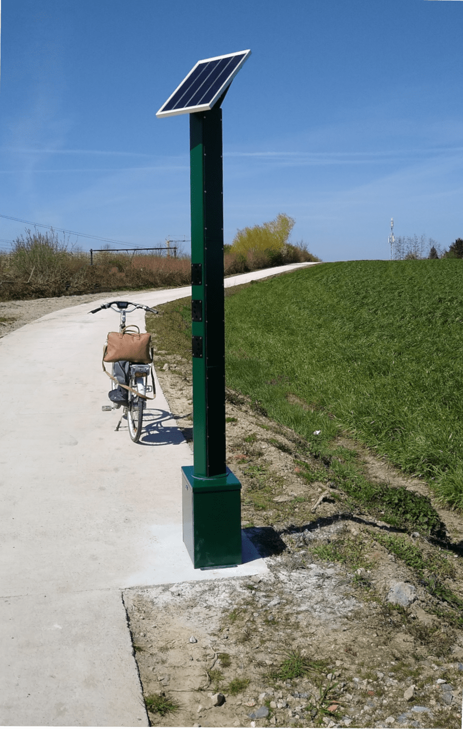 totem sur site avec vélo